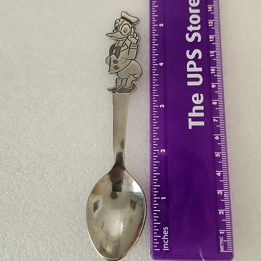 Vintage Walt Disney Donald Duck Character Spoon Stainless Steel Japan